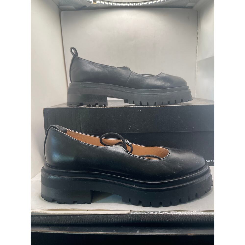 Steve Madden Landon Platform Mary Jane in Black Leather Size 7M
